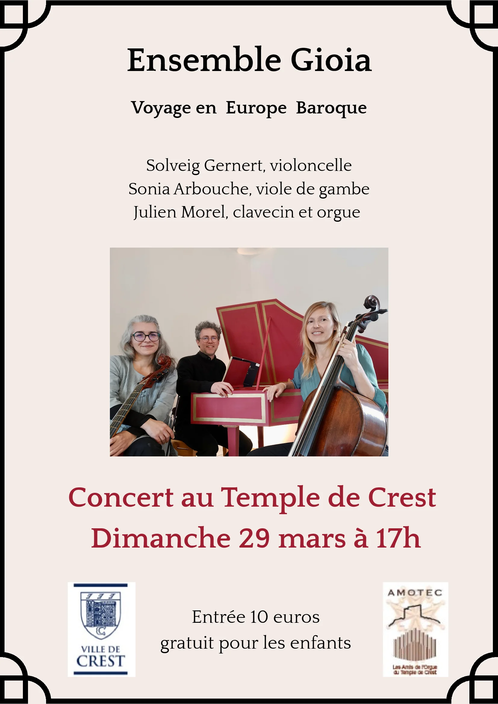 Affiche Ensemble Gioia - 2026 Affiche Ensemble Gioia - 2026